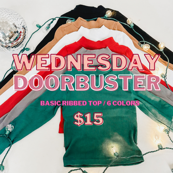 Everyday Basic Ribbed Top Holiday Doorbuster