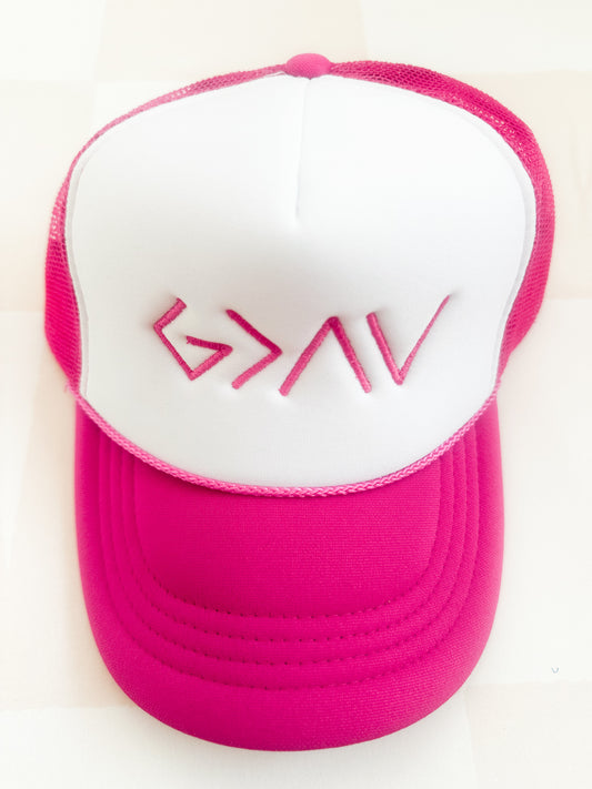 God is Greater than our highs & lows Trucker Hat
