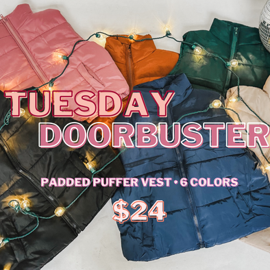 Padded Puffer Vest Holiday Doorbuster