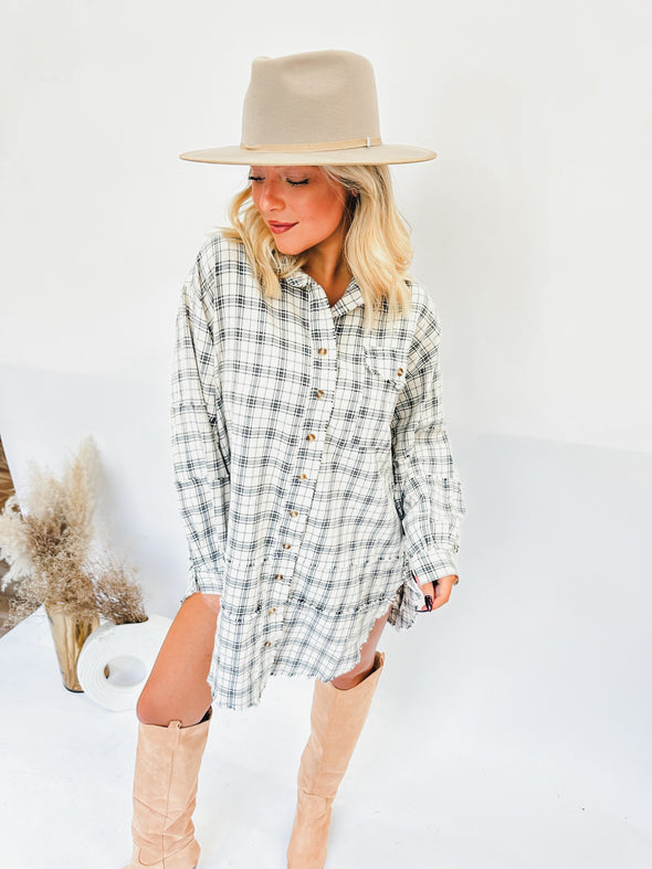 Sweeter With Time Flannel Top