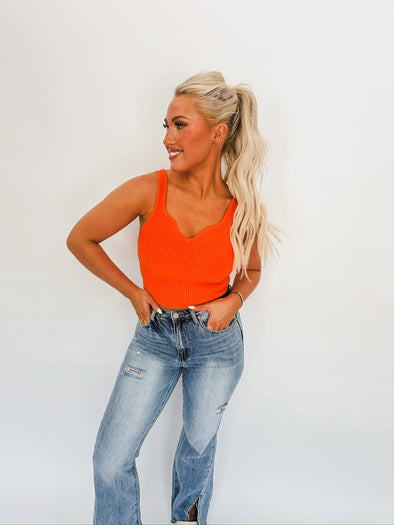 Think Positive Cropped Tank Top