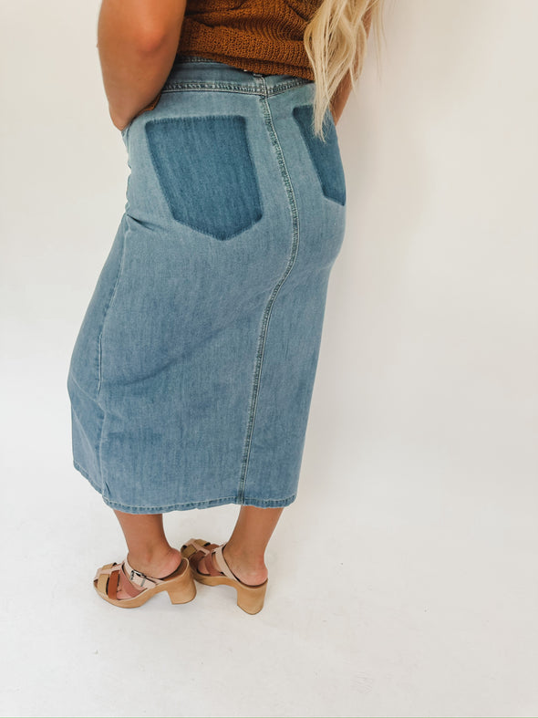 Double Date Denim Skirt