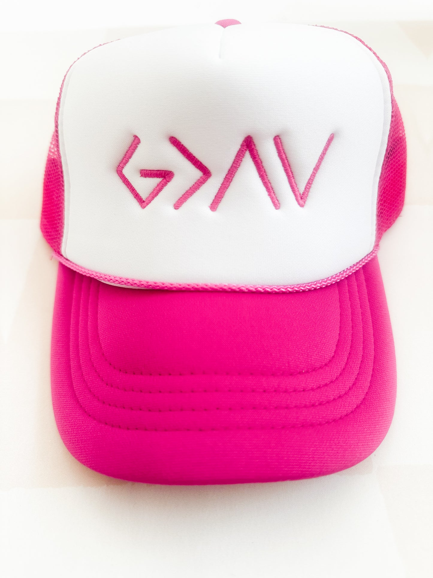 God is Greater than our highs & lows Trucker Hat