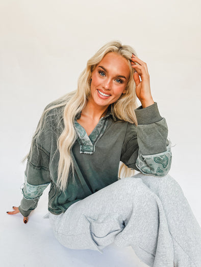 Looking Back Pullover Top