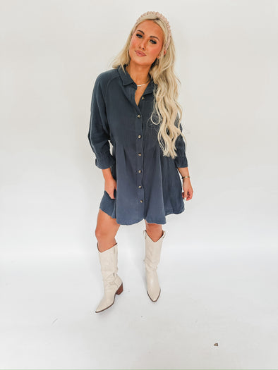 Coming By Shirt Dress