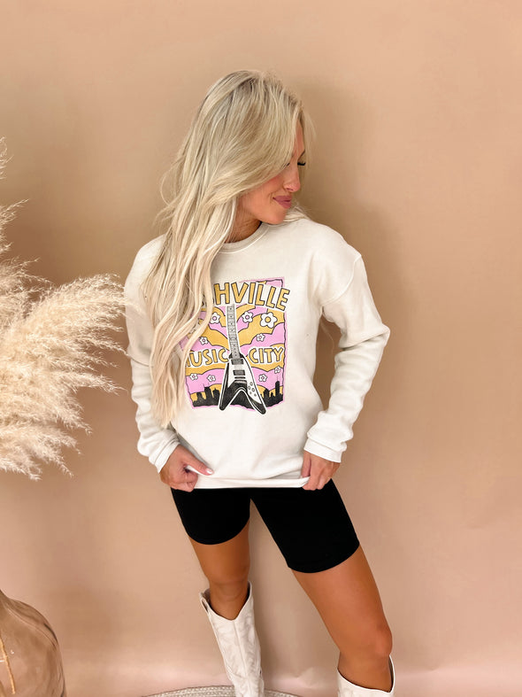 Flower Nashville Gal Crewneck